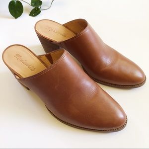 EUC✨Madewell The Harper Brown Leather Mules Sz 11